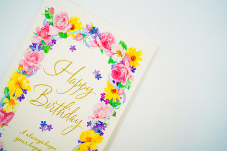 Image of birthday card. Shooting Location: Yokohama-city kanagawa prefectureの写真素材