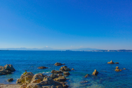 The coast shining sunlight. Shooting Location: Akitaの写真素材