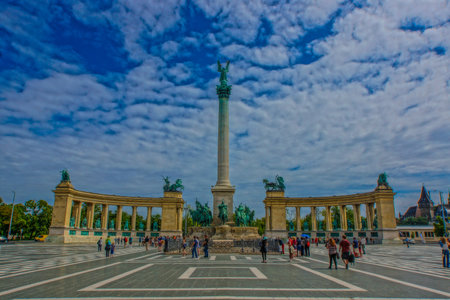 A magnificent square. Shooting Location: Hungary, Budapestの写真素材