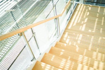 Bright stairs and shadows. Shooting Location: Minato -ku, Tokyoの写真素材