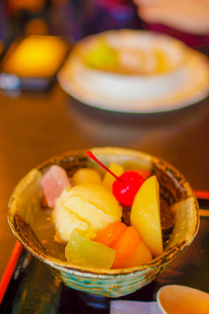 Delicious Japanese dessert. Shooting Location: Ota -ku, Tokyo