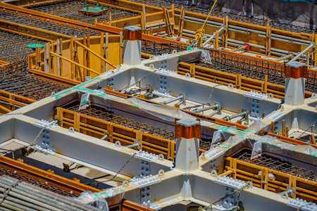 Details of the construction site. Shooting Location: Minato -ku, Tokyo