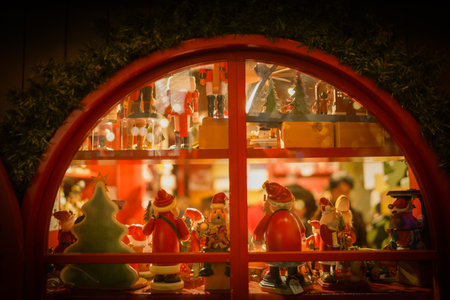 Christmas decoration wooden family. Shooting Location: Minato -ku, Tokyoの写真素材