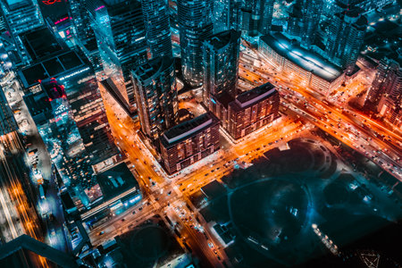 Urban night view. Shooting Location: Toronto