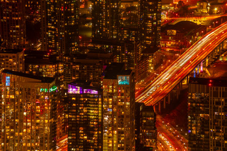 Night view and highway. Shooting Location: Toronto