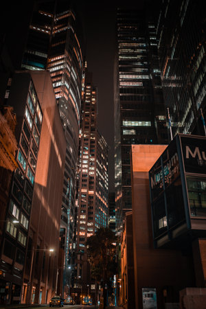 Shining city streets. Shooting Location: sydney, australia