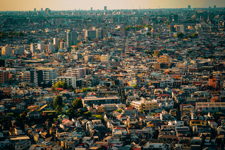 Densely populated residential area. Shooting Location: Setagaya Ward, Tokyo