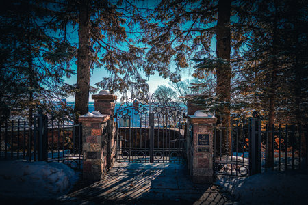 Decorative gate (Montreal). Shooting Location: montreal, canadaの写真素材