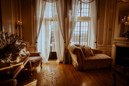 Classic interior with chandelier