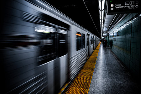 Osgoode station platform train. Shooting Location: Toronto