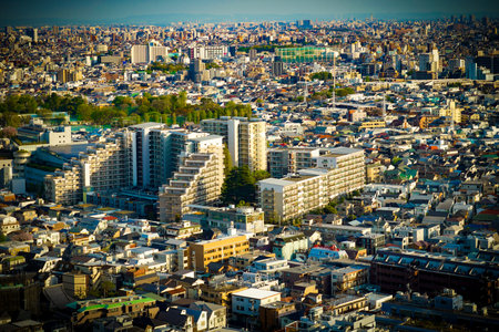 dense city buildingsの写真素材