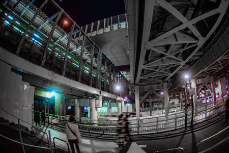 Night view of Shibuya Ward, Tokyo. Shooting Location: Shibuya Ward, Tokyo