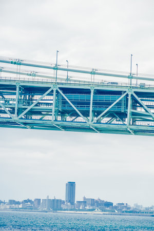 sea and bridge scenery. Shooting Location: Akashi City