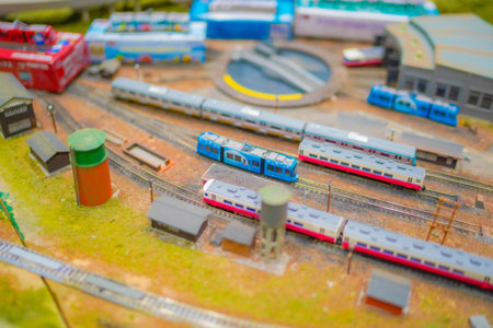 model railway scenery. Shooting Location: Sendai City, Miyagi Prefecture