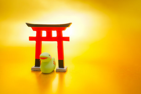 New Years card material for the Year of the Snake. Shooting Location: Kanagawa Ward, Yokohama Cityの写真素材