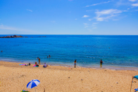 beach and sea landscape. Shooting Location: Yamagata Prefectureの写真素材