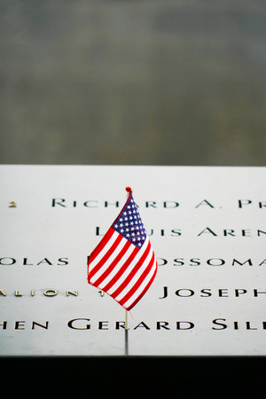 Stars and Stripes at a place of prayer. Shooting Location: new york, manhattan