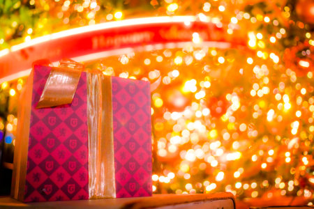 Christmas presents and illuminations. Shooting Location: Minato Ward, Tokyoの写真素材