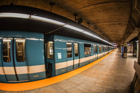 Jean-Drapeau Metro Station in Montreal. Shooting Location: montreal, canada