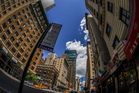 New York cityscape (fisheye lens). Shooting Location: new york, manhattan