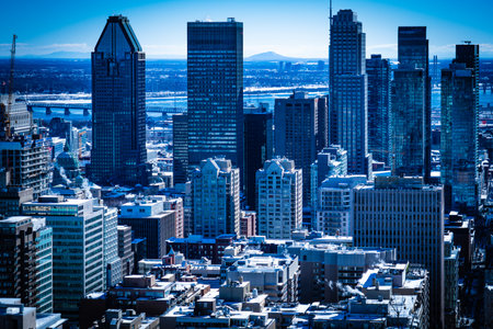 montreal winter cityscape. Shooting Location: montreal, canadaの写真素材