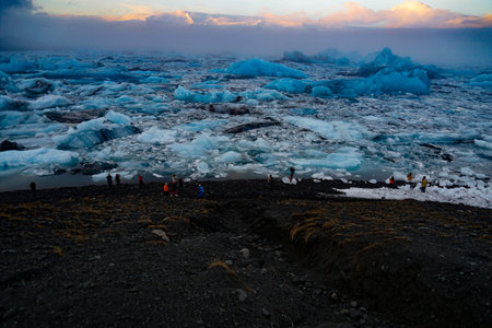 Jokulsarlon glacier lagoon. Shooting Location: Iceland