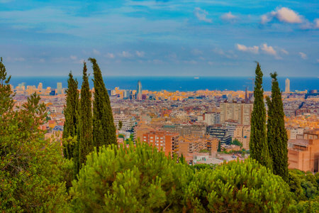 Barcelona cityscape (Spain). Shooting Location: Spain, Barcelona