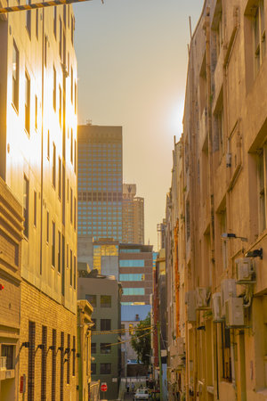 sunshine in the alley. Shooting Location: sydney, australia