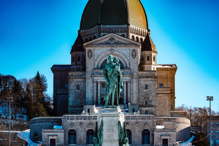 St. Josephs Cathedral facade. Shooting Location: montreal, canadaの写真素材