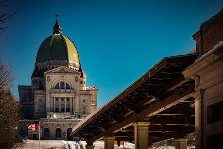 Exterior of St. Josephs Cathedral. Shooting Location: montreal, canadaの写真素材