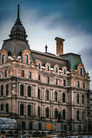 Part of a stately building. Shooting Location: montreal, canadaの写真素材