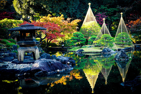 Autumn tranquility (Old Koga Garden). Shooting Location: Kita Ward, Tokyoの写真素材