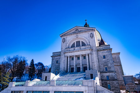 St. Josephs Cathedral exterior wall. Shooting Location: montreal, canadaの写真素材