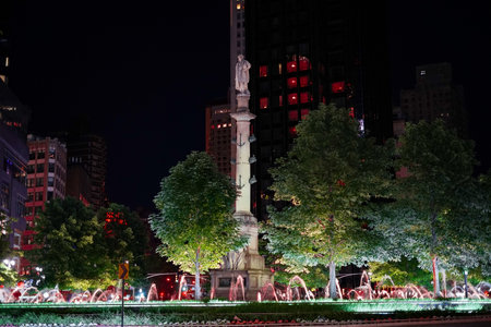 columbus circle statue. Shooting Location: new york, manhattanの写真素材
