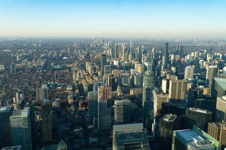 Panoramic view of Toronto cityscape. Shooting Location: Torontoの写真素材