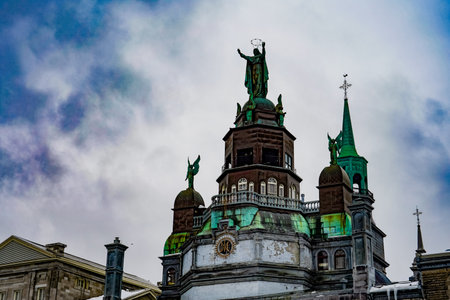 Notre Dame chapel roof. Shooting Location: montreal, canadaの写真素材