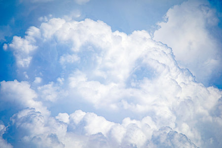clouds in the blue sky. Shooting Location: Kanagawa Ward, Yokohama Cityの写真素材