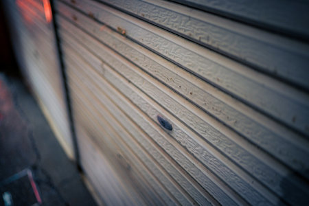 image of a closed shutter. Shooting Location: Nakano Ward, Tokyo