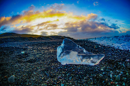Vatnajokull glacier lake ice. Shooting Location: icelandの写真素材