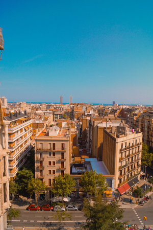 architecture and cityscape. Shooting Location: Spain, Barcelonaの写真素材