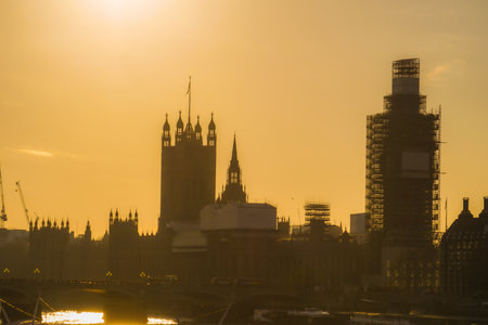 london at dusk. Shooting Location: UK, Londonの写真素材