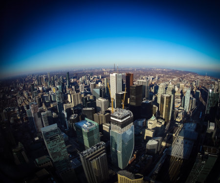 Toronto buildings (from CN Tower). Shooting Location: Torontoの写真素材