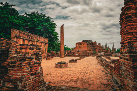 Ayutthaya ruins (Kingdom of Thailand). Shooting Location: Thailand, Ayutthayaの写真素材