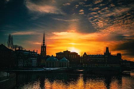 stockholm city hall tower. Shooting Location: sweden, stockholmの写真素材