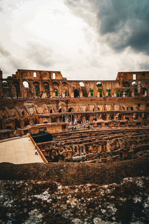 Colosseum arches and seats. Shooting Location: italy, romeの写真素材