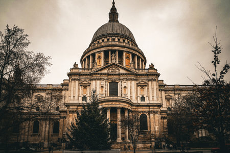 The majestic atmosphere of St. Pauls Cathedral. Shooting Location: UK, Londonの写真素材