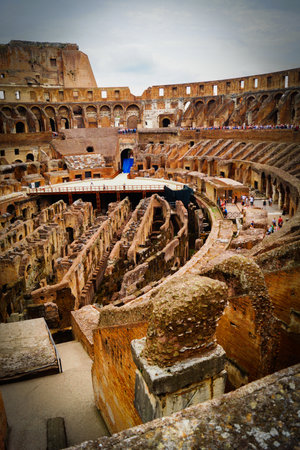 Image of the hierarchical structure of the Colosseum. Shooting Location: italy, romeの写真素材
