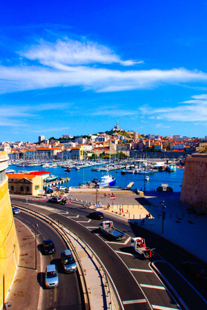 Marseille port and sky. Shooting Location: Marseille, Franceの写真素材