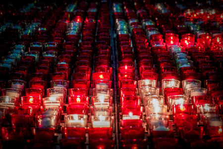 image of red light altar. Shooting Location: italy, romeの写真素材