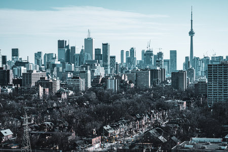 Toronto urban landscape and residential area. Shooting Location: Torontoの写真素材